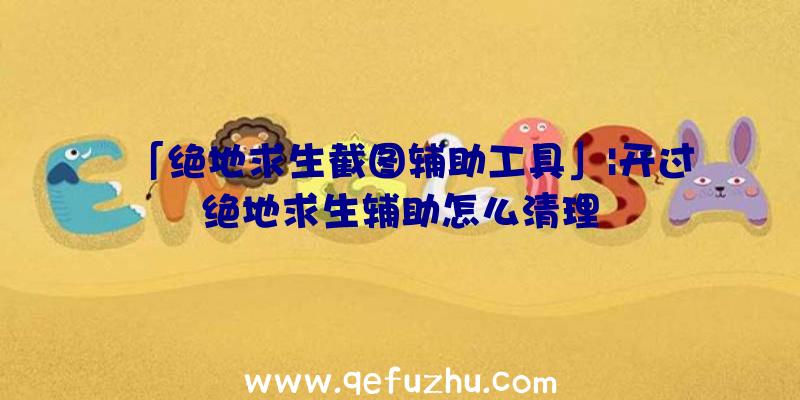 「绝地求生截图辅助工具」|开过绝地求生辅助怎么清理
